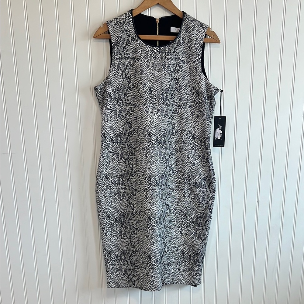 Hunter Bell Sleeveless Snake‎ Print Dress size large NWT